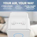 Air Purifier for Homes with Pets, H13 Pet HEPA Filter, Removes Pet Dander, Dust, Allergens, Smoke, Pollen, Odors, Mold GermGuardian