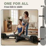 Vohala Heavy Duty Leg Stretcher, 400LBS Leg Stretch Machine, Steel Frame Equipment Splits Machine, Improve Flexibility Training Machine for Home Gym Split and Fitness (Black)