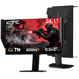 KTC 25M1 400Hz Gaming Monitor, Fast TN 24.1 Inch FHD PC Monitor 240Hz, 0.5ms GTG, Adaptive Sync, DAC, Vertical Monitors with Shielding Hood, HDMI DP Port, Tilt Swivel Pivot Height Adjustment, VESA
