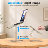 OMOTON LA10 360° Rotating Laptop Stand Riser Foldable for Desk, Gold