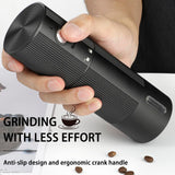 Electric Coffee Grinder Portable Conical Burr Coffee Grinder with 45 Adjustable Settings, Cordless Coffee Burr Grinder for Espresso, Home, Travel, Camping, Office (Black)