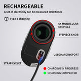 SG SURGOAL Laser Rangefinder 6X LCD Display Laser Range Finder with Slope for Golfing & Hunting Built-in Battery USB Charging