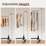 HOKEEPER Clothes Rack Z Rack Clothing Rack Commercial Garment Rack with Lockable Wheels Height Adjustable Coat Rack Heavy Duty Clothes Rack for Bedroom, Living Room, Laundry, Balcony 71" H, 4 Pack