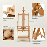 ATWORTH Large Wooden Easel for Painting: Artist H Frame Easel Stand with Upgrade Hardware- Hold Canvas up to 93" - Professional Art Easel for Adults