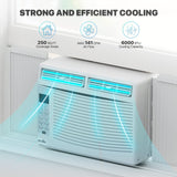 6000 BTU Window Air Conditioner, ac window unit with Washable Filter, Remote Included mollie