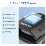 ONEWSCAN Barcode Scanner Wireless, 1D Laser Bar Code Scanners with Stand 2.4G Wireless & USB Wired Connection Plug and Play 2 in 1 Handheld Barcode Reader with Screen