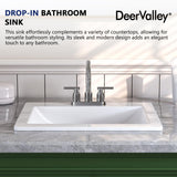 Bathroom Sink Under Counter Modern Art Basin with Overflow Deer Valley