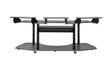 Writing Desk with Storage, 83-Inch Long Desk for Home Office, Gaming Desk with Shelves and Drawers, Computer Desk for Small Spaces, Standing Desk Adjustable, Black Desk for Bedroom