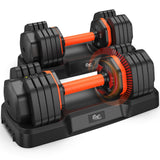 FLYBIRD Adjustable Dumbbell Set of 2, 110LB/55LB for Men/Women