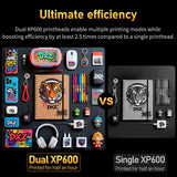DXZ A3 UV DTF Printer Bundle with Laminator, Dual F1080 Print Heads UV Printer, Auto Cleaning & White Ink Stirring System, Professional Printer for Tumblers, Glass, Metal, Wood, Leather