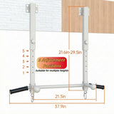 Joist Mounted Pull Up Bar, 800 lbs Heavy Duty Wall Mounted Chin Up Bar, Adjustable Height Pullup Bar for Garage, Basement, Backyard, Beam and Rafter Mount, Easy Installation, Ideal for Multiple Grip Options (White)