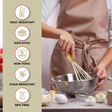 50 PCS Silicone Kitchen Utensils Set Complete Kitchen Set - 800°F Heat Resistant Non-Stick Premium Silicone Cooking Utensils W Wooden Handles Kaluns