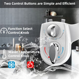imio BD186 Bidet Attachment, Hot and Cold Water Bidet, Dual Nozzle, Self-Cleaning, Adjustable Water Pressure