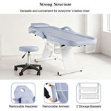 LUXMARS Facial Chair Massage Table 73in 3-Section Multipurpose Massage Bed Professional Tattoo Table Salon Spa Equipment for Facial Spa Beauty Spa Salon Equipment-Purple