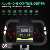 Foldable Exercise Bike Stationary Bikes for Home, 5 IN 1 Indoor Workout Bike, with 16-Level Quiet Magnetic Resistance, 6.6 LBS Flywheel and 300LBS Capacity, 2025 Designed 817 X-bike USLIM