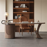LIAN16PENG Curved Executive President Desk Office Computer Table Office