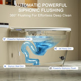 LOUPUSUO Luxury Smart Toilet with Foam Shield Auto-Open/Close Lid