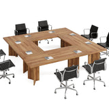 Tribesigns 10.5FT Conference Table, Large Rectangle Meeting Seminar Table for 10-12 Person