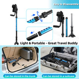 FUSHIDE Forearm Crutches for Adults, 3-Angle Adjustable Arm Crutches for Walking, Ergonomic Crutches for Men or Women, Aluminum, Blue, Crutches for Leg Injury, Surgery Recovery, Disabled（1Pair）