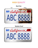 GNSZSN License Plate Frames - 2 Packs Stainless Steel Universal Car Tag Frame for Front and Rear Number Holder with Screws & Chrome Caps