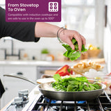 10 inch, Medium, Stainless Steel Skillet & Frying Pan American Kitchen