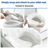 XYRONICA Toilet Seat Riser Cushion, 2 Inch Soft Padded Toilet Seat Cushion for Seniors, Plush Top with Easy-Clean Leather Cover, Adds Comfort and Height for Low Toilets, Mobility Support
