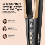 Hair Straightener Flat Iron, 1 3/4" Wide Ceramic Plates Ionic Dual Voltage Straightener for Thick Hair Women, 210℉-450℉ Fast Heating for Shiny and Smooth Results