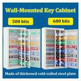 Wall Mounted Metal Key Cabinet Safe - Secure Outdoor Key Storage Box for Home & Garden, Lockable Key Organizer with Easy Access, Durable Design for Key Management