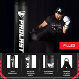 PROLAST Heavy Punching Kicking Bag, Black, 5ft, 100 lbs