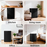 Antarctic Star 4.5 Cu.Ft Compact Refrigerator with Freezer,Mini Fridge Single Door with Adjustable Thermostat,Removable Glass Shelves for Apartment/Dorm/Office,BLACK
