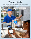 XTU 2K Video Doorbell Camera Wireless with Chime, No Monthly Fee
