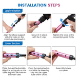 Carehofu Ergonomic Forearm Crutches Spring Assist Crutches for Adults,Comfortable and Height Adjustable Arm Crutches Forearm with Anti-Slip Base,Walking Crutches with Cuffs, Not a Pair (Pink)