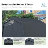 MFSTUDIO Portable Carport 13x22ft, Garage Car Tents Storage Sheds Canopy