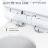 Toilet Dual Flush 1.1/1.6 GPF with Side Holes, Glossy White Swiss Madison