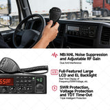 OMIZN 5558 SSB CB Radio 10-Meter Multi-Mode Mobile Transceiver, 50W AM/FM/CW 45W SSB, 360 Channels Programmable, Instant Channel 9, NB/ANL, SWR Calibration, ASQ for Long Range