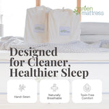 My Green Mattress Organic Latex Mattress Topper - 2 Inch GOLS Certified Dunlop Latex, GOTS Cotton Removable Cover, Breathable Soft Comfort Layer for Mattress Upgrade, Natural Color - King