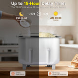 Davivy Bread Maker Machine with 2 Dough Kneading Paddles,15-in-1 Automatic Large Capacity Bread Machine Nonstick Bowl For Bread, Jam& Yogurt, 3 Loaf Sizes and 3 crust settings, 3.5LB, includes gloves