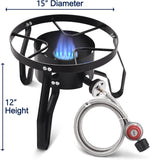 ARC 52QT Steaming Kit, 55,000BTU Portable Propane Burner, SS Steamer Pot w/Easy-fill Water Spout, Divider and Steamer Rack, Seafood Crab-Vegetable-Vaporeras para Tamale Steaming, Outdoor Cooking