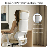 EUREKA ERGONOMIC Remi High Back Office Chair, PU Leather Office Chair with Wheels, Leather Desk Chair, Executive Office Chair Comfy for Home & Office, Off-White