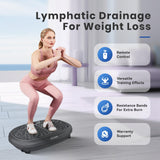 EILISON FitMaxx 3D XL Vibration Plate Exercise Machine - Whole Body Workout Vibration Platform w/Loop Bands - Lymphatic Drainage Machine for Weight Loss, Shaping, Recovery (Fitmaxx Black)