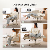 amseatec Criss Cross Chair with Armrests & Wheels, PU Leather Vanity Chair