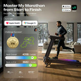 1st Smart Home Treadmill only for Marathoner, UREVO Quiet Treadmills for Home with Dual Brushless 4.0 HP Motorized, 12.5 MPH Foldable Treadmill