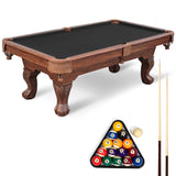 EastPoint Masterton 2.0 Pool Table - 87 in Bar-Size Black Complete Set - Built-in Levelers for Billiard Table Stability - K-66 Bumpers for Consistent Billiards Bounce - Pool Cue Set with Cues & Balls