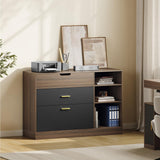 Home Office Storage Filing Cabinets w/ 2 Drawers & Adjustable Shelf, Hanging File Drawer Fits Letter, Legal, A4 for Living Room, Dining Room,