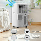 TROPOW Portable Air Conditioner,10000 BTU for Rooms up to 450 Sq. Ft.,3-in-1 design,Featuring 3 Speed Settings, Energy Efficiency, Low Noise Operation, and Timer,White and Grey