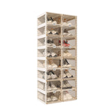 Foldable Shoe Rack, Shoe Organizers for Closet Plastic Shoe Storage Box for Entryway, Living Room, Large Sturdy Stackable ANTBOX