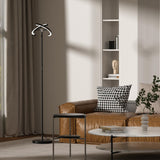 SIBRILLE LED Floor Lamp - Rotatable Standing Lamp with Touch & Remote Control, 3000-6000K, 22W Modern Floor Reading Light, Dimmable Corner Uplighter for Living Room Bedroom Office, Black