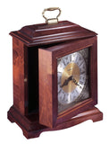 Howard Miller Continuum II Mantel Clock Urn Box 800-122 – Windsor Cherry Finish, Select Hardwoods & Veneers, Bracket-Style Roman Numeral Clock, Interior Compartment, Funeral Urn Box