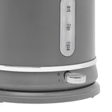 Haden Chelsea 1.7-Liter Stainless Steel Electric Kettle, Hot Water Kettle with 360-Degree Base and Auto Shutoff, Grey & Chrome