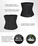 FeelinGirl Waist Trimmer Belt Body Shaper Adjustable Corset for Tummy Slim Waist Cincher Hook Loop Closure Black XXL